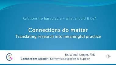 Connections do matter : Translating research into meaningful practice